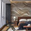 Soft Sand Waves - Murale texturée neutre 3D-2102670727