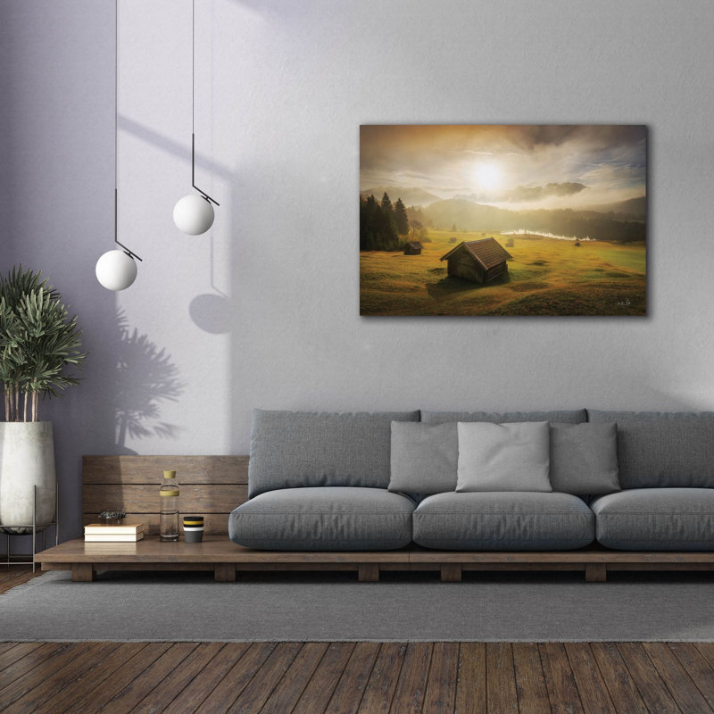  «Sunrise At The Lake» par Martin Podt, art mural sur toile, 60 po x 40 po, H 40 po x l 60 po