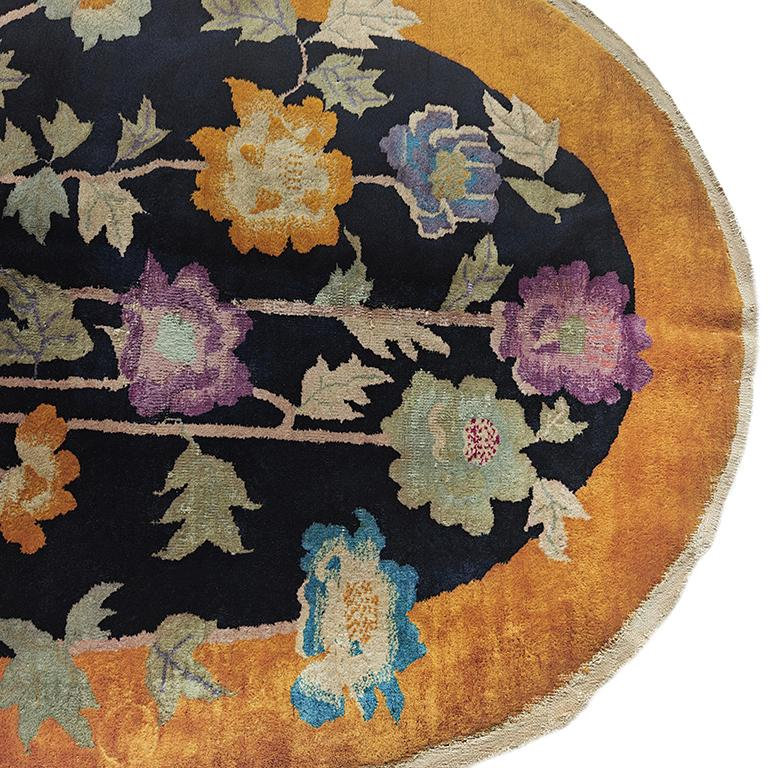 Tapis antique chinois Art Déco 4 pi 2 po x 6 pi 10 po