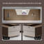 Bureau de direction léger et luxueux, bureau de président moderne à double armoire minimaliste pour les bureaux de direction-130838424