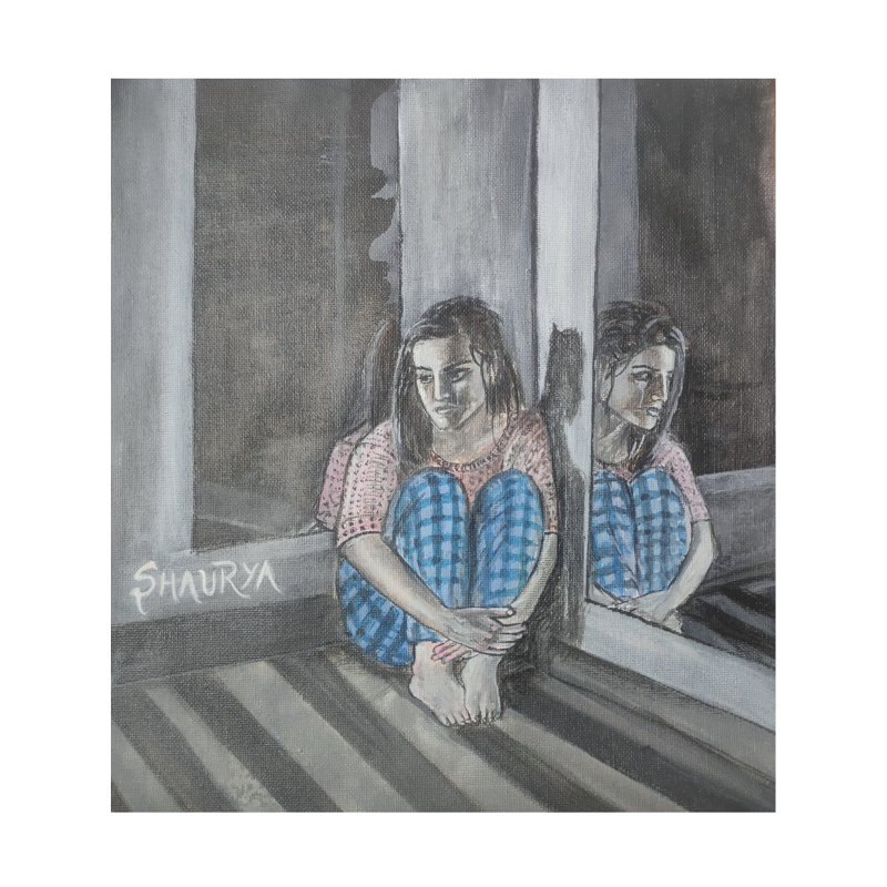 Coin foncé | Acrylique sur toile | Par Chetan Gautam