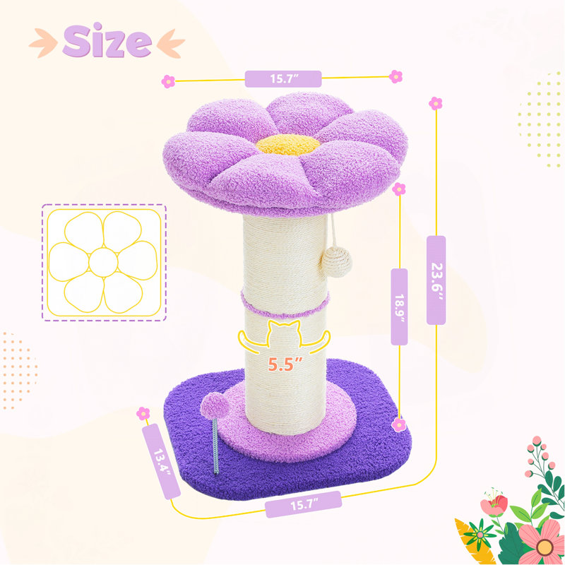 Grattoir à fleurs 23,6 pouces, Mauve