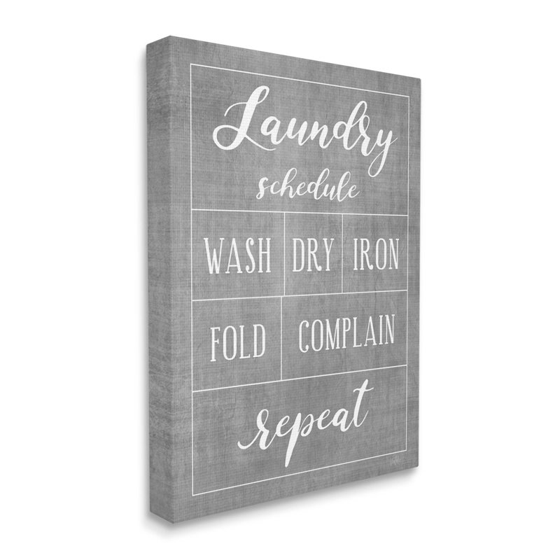 "Laundry Laundry", art mural sur toile par Natalie Carpentieri, H 20 po x l 16 po x P 1,5 po, Toile tendue