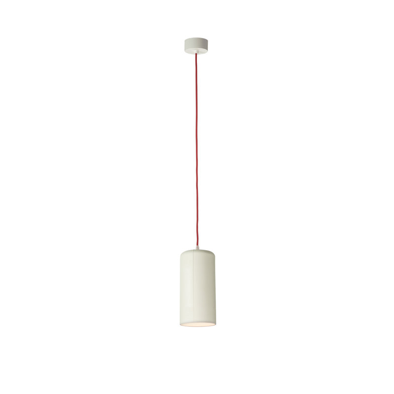 Be.pop 1 - Light Cylinder Pendant, White, Red