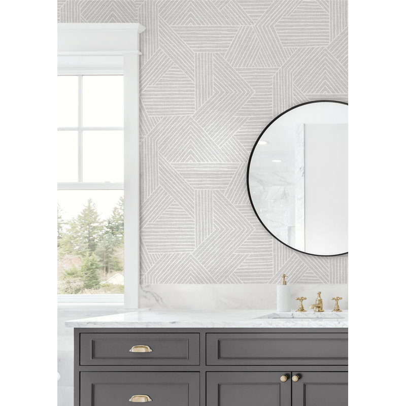 Vinyl Peel & Stick Satin Wallpaper Roll, Salt Glaze