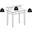 Bureau en bois massif avec huche Hilderbrand