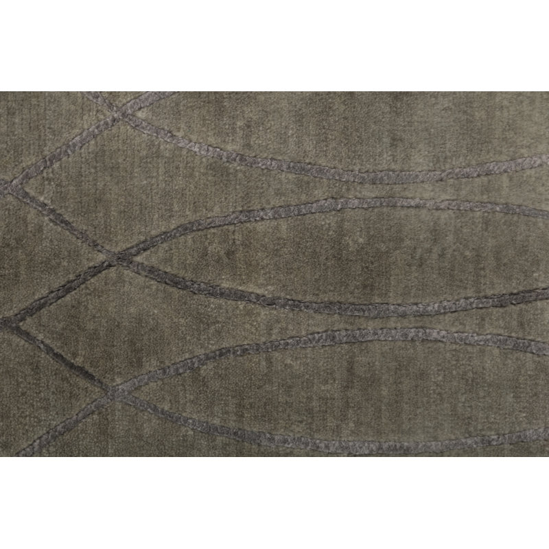 Abstract Area Rug in Green