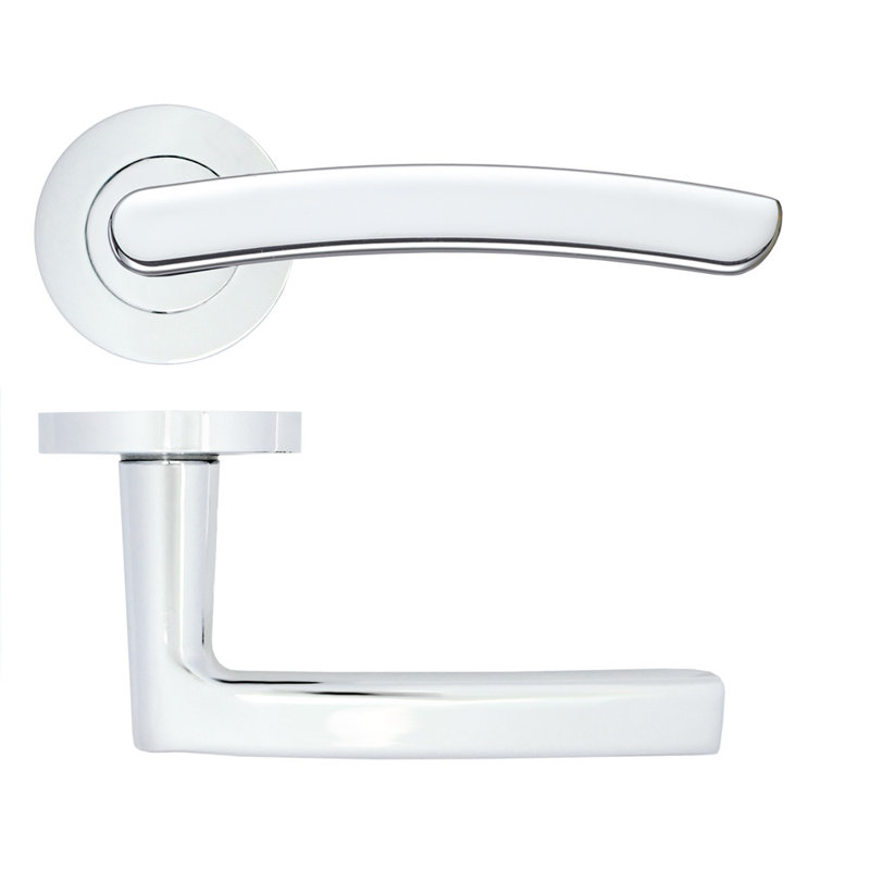 Single Dummy Door Handle, Polished Chrome