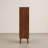 47"H Solid Oak Mid-Century Modern Accent Cabinets with 2 Drawers, Fluted Glass Door-1631944540-1631944530