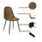 Joniqua 4 - Person Pedestal Dining Set