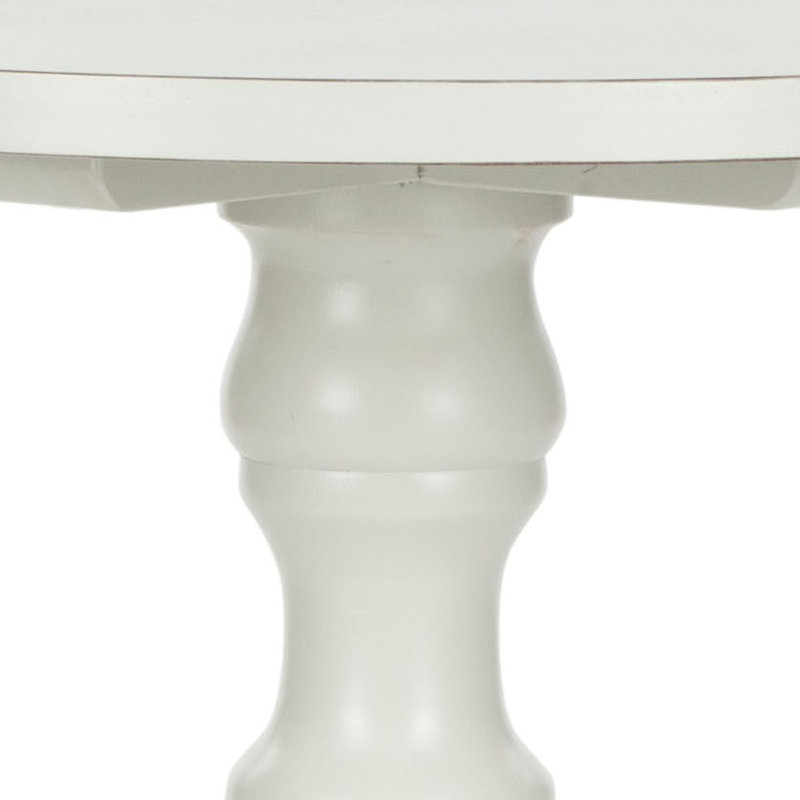 Willhite Solid Wood End Table, Shady White