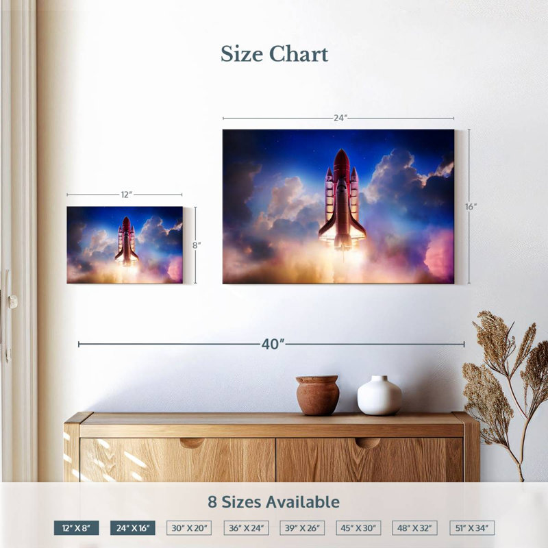 Oberle Rocket To The Sky, 16" H x 24" W