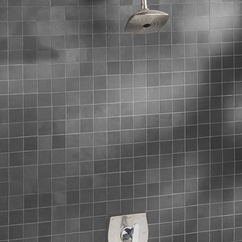 Clay Grace Red 2X2 Matte Porcelain Mosaic, Verve Gray