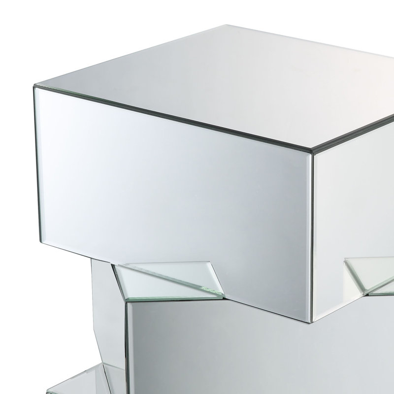 Table de bout en miroir