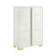Ensemble de chambre avec grand lit 5 pièces Dex et tête de lit à DEL moderne, miroir, noir-114566059-114566062