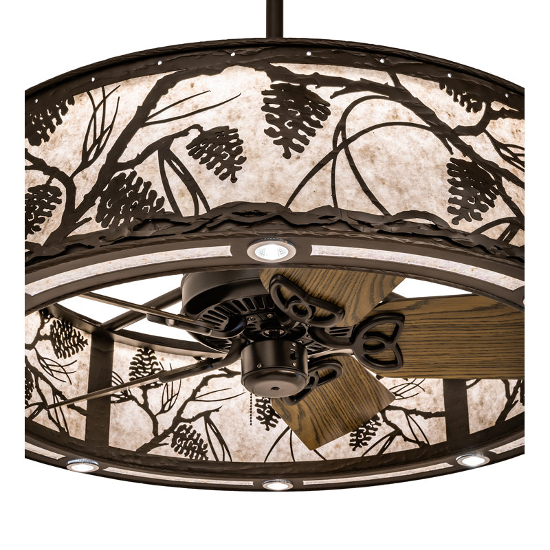 Correna 8 - Light Dimmable LED Drum Chandelier