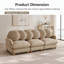 Canapé modulaire modulaire avec revêtement en chenille-800451892