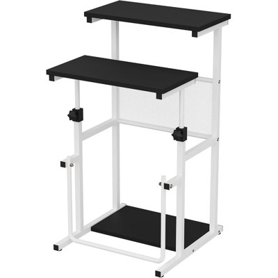 24'' H x 20.7'' W Laptop/Tablet Storage Cart with Wheels