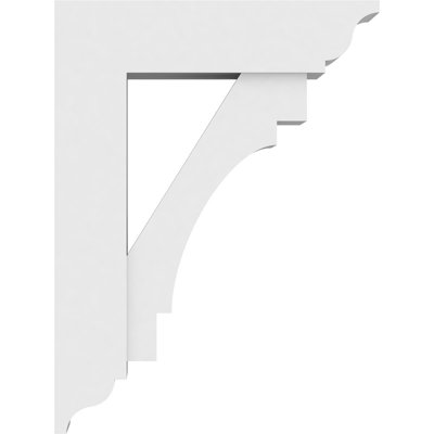 5"W x 18"D x 24"H Standard Merced Architectural Grade PVC Bracket with Traditional Ends