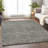 Machine Washable Indoor/Outdoor Christain ACN1223 Pewter Rug-109530294