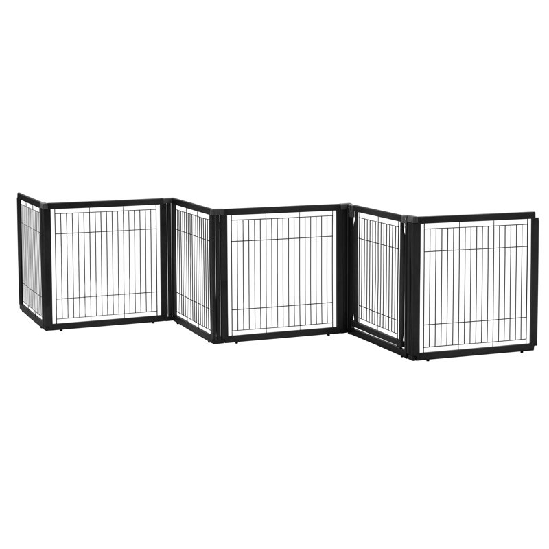 Barrière / cage H6 convertible 6 panneaux Elite, Noir, noir, noir, noir, H 31,5 po x l 135,8 po x P 33,7 po