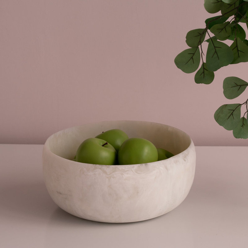 Grand bol rond en résine RESIN, Noix de coco