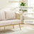 2-Piece Outdoor Wicker Rope French Garden Style Sofa Set with Coffee Table