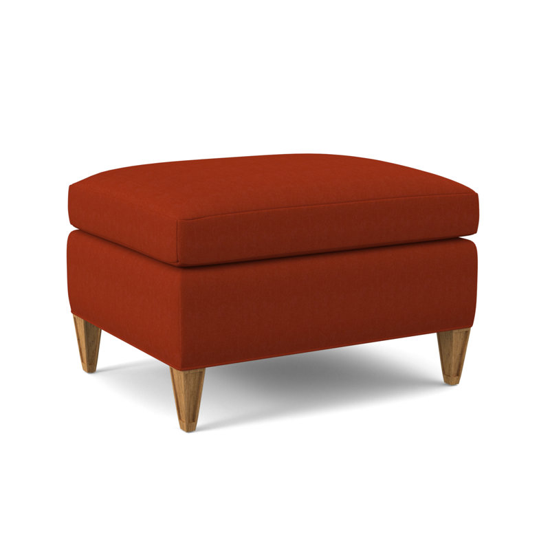 Bristol Upholstered Ottoman, Amber, Margaret Tangelo