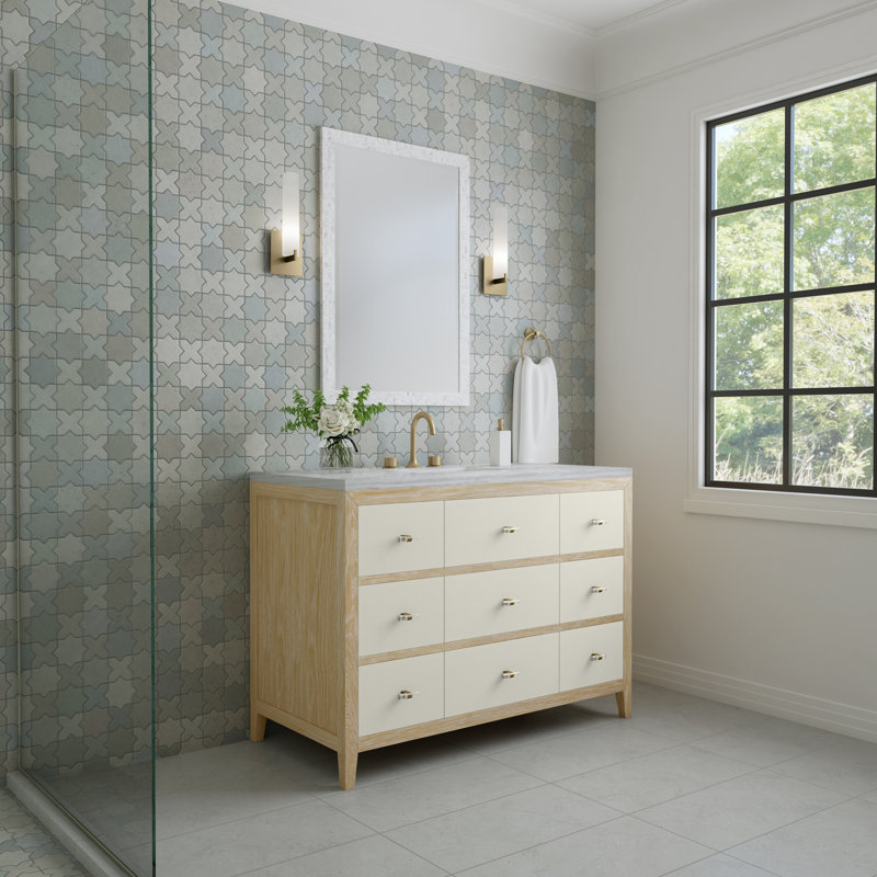 Celeste 48'' W Single Vanity, Parisian Blue, 8" Widespread
