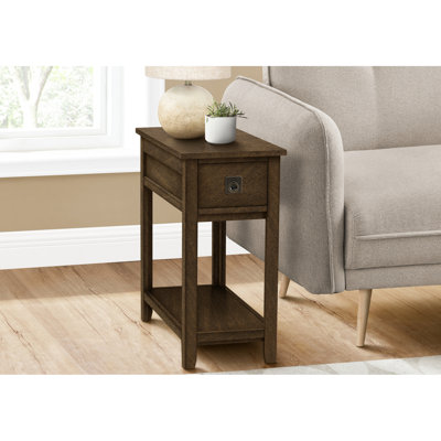 Table d'appoint étroite, chambre à coucher avec rangement de tiroir, design latéral et tendance