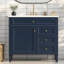 Meuble-lavabo de 36 po avec lavabo supérieur-573350789