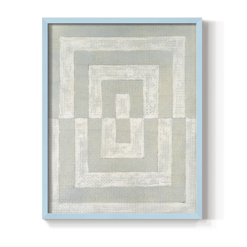 Reproduction encadrée Inner Hall II - bois massif, Bleu, H 10 po x l 8 po
