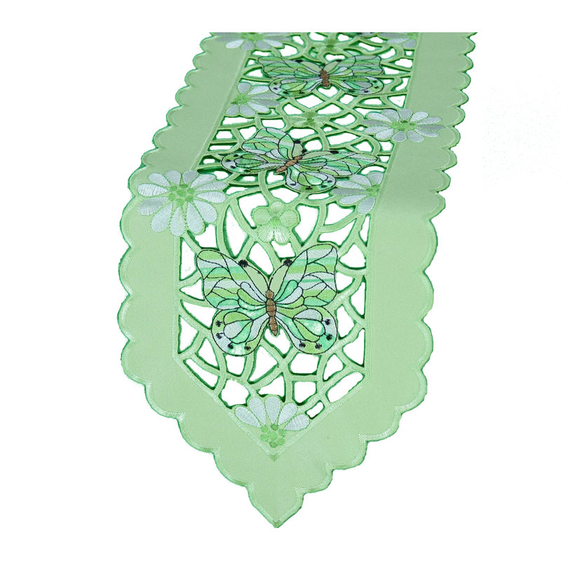 Wani Embroidered Cutwork Rectangular Table Runner