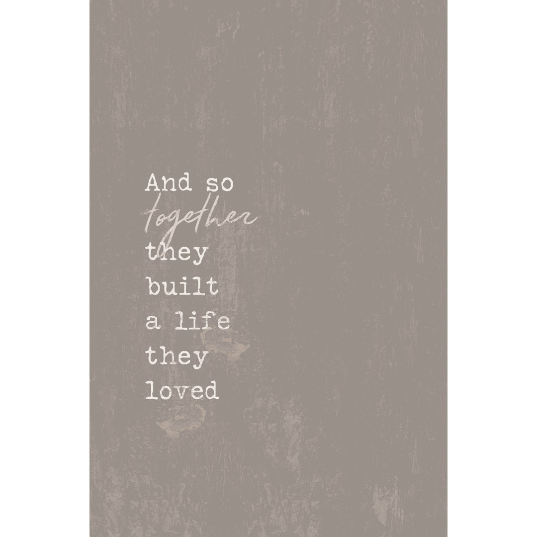 And So Together They Built - Wrapped Canvas Print