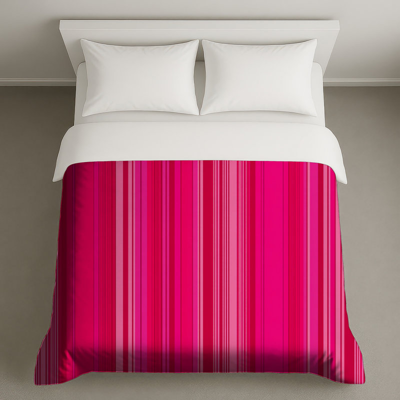 Housse de couette rose à motif de literie moderne, Lit simple
