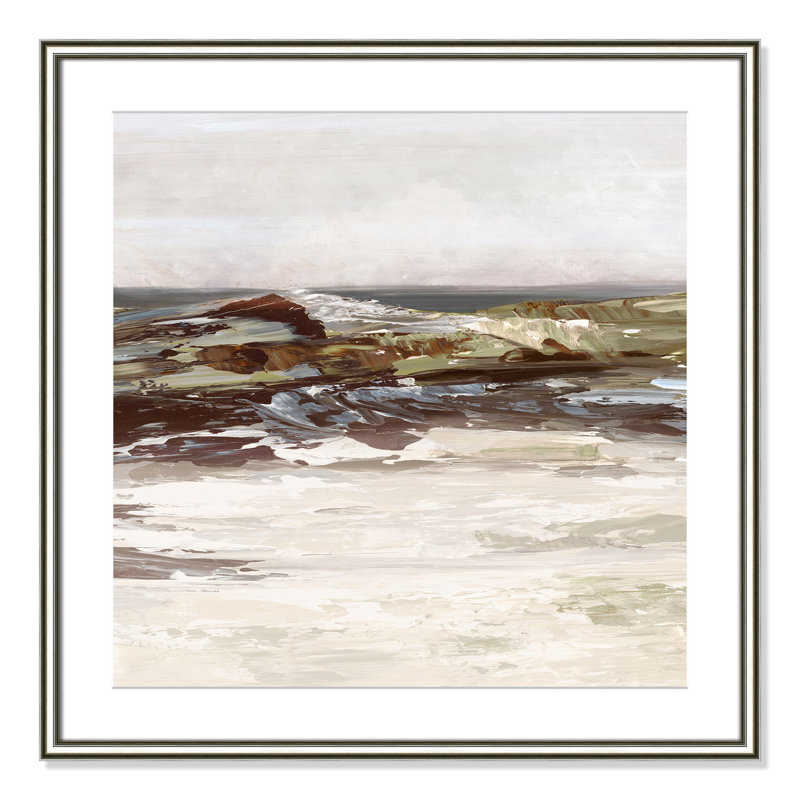 Stoney Peak Print by Casa Fine Arts, 28.75" H x 28.75" W x 0.875" D, Silver Classic Framed Print with Mat