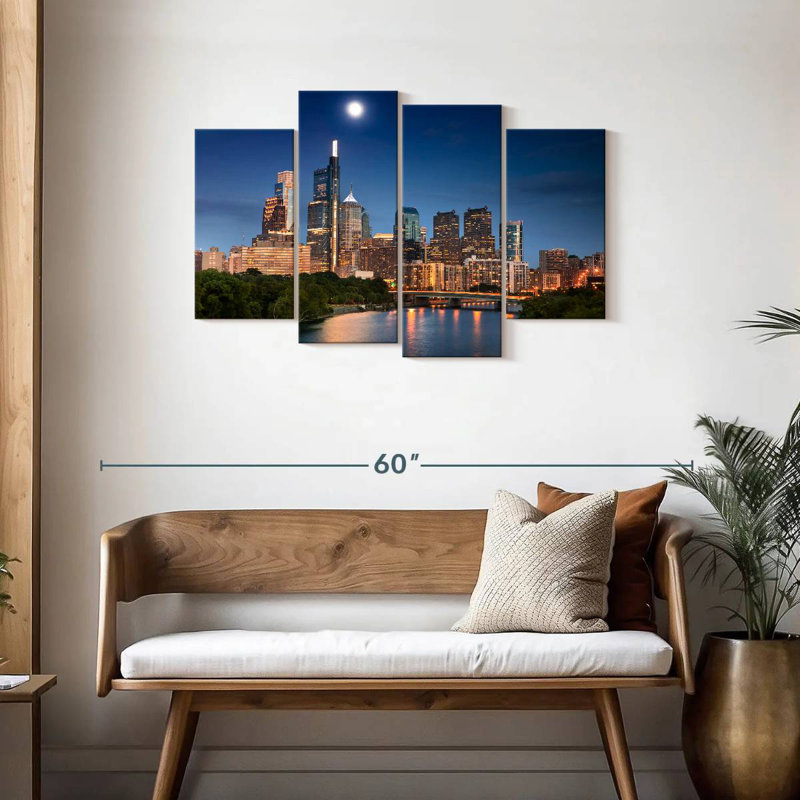 Nicci Moon Over Philadelphia, H 27 po x l 43 po