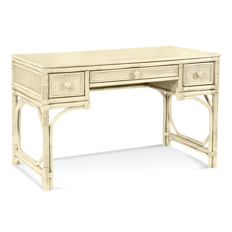 Summer Retreat Solid Wood Top Writing Desk, Java