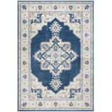 Cardy Oriental Navy/Creme Area Rug