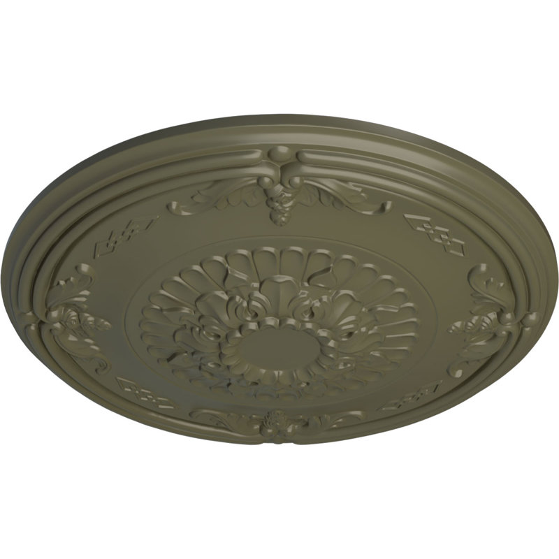 Médaillon de plafond 26 po x 26 1/4 po x P 3 1/4 po (convient aux auvents jusqu'à 3 5/8 po), Tortue peinte