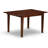 5 Piece Dining Set Includes a Rectangle Dining Room Table with Butterfly Leaf and 4 Linen Fabric Upholstered Kitchen Chairs, Mahogany-1532206582-1532206587