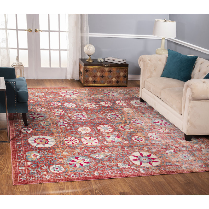 Cuthbertson Floral Indoor Rug, Rectangle 5'3" x 7'10"