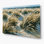 Art mural en métal beige à motif de dunes côtières