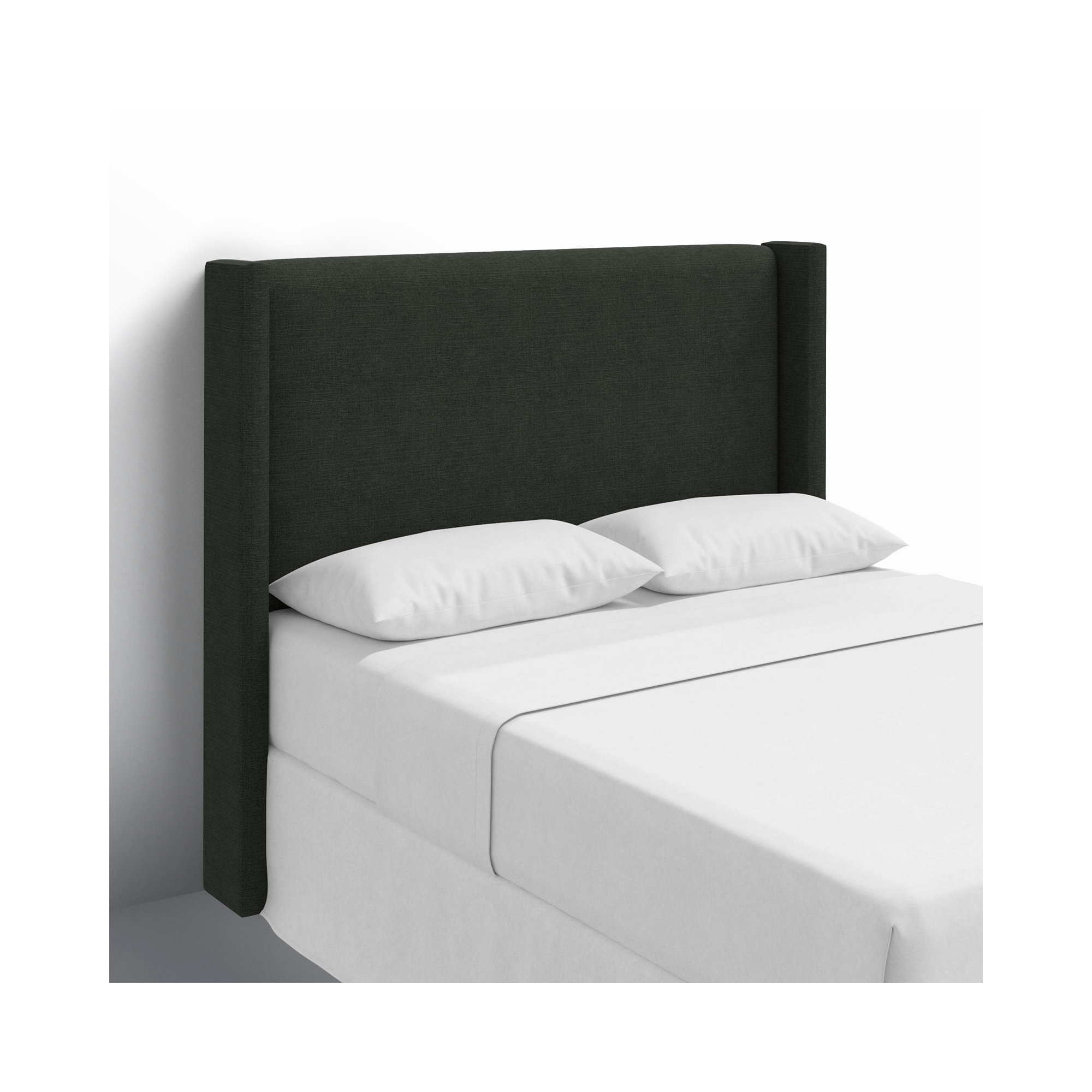Hanson Upholstered Headboard, Full, Classic Black Linen