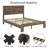 Gambrill Wood Platform Bed Frame,Noise Free,No Box Spring Needed,Large Under Bed Storage-74112608-74090148