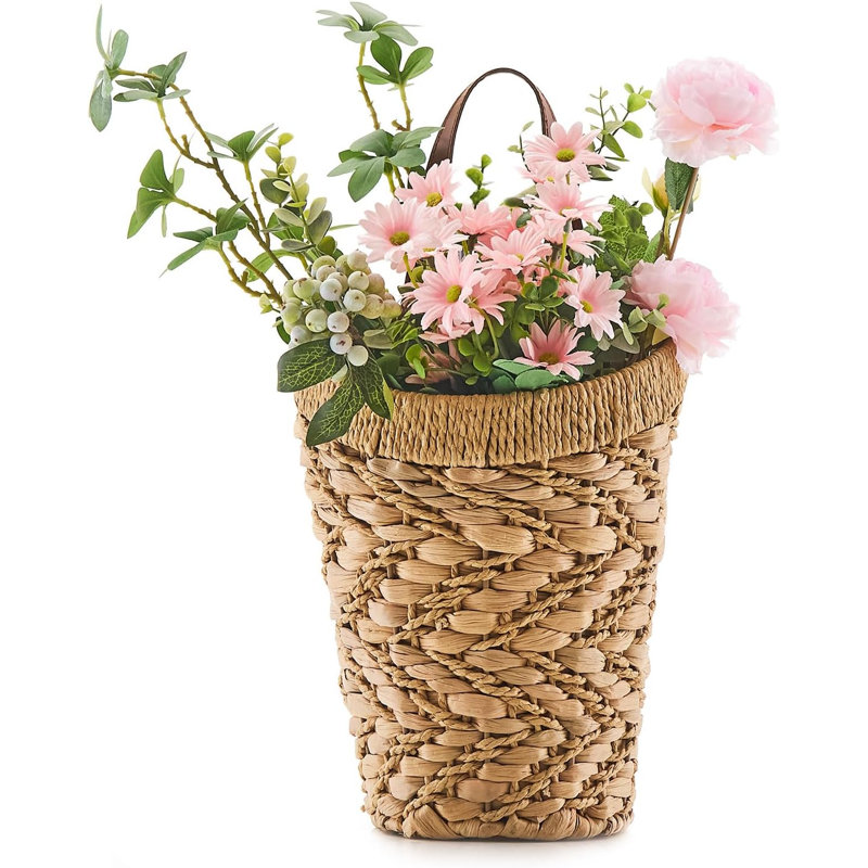 Panier de porte en jacinthe d'eau