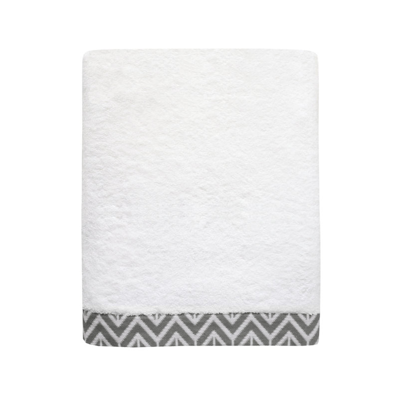 AURA Bath Sheet, Gray/White