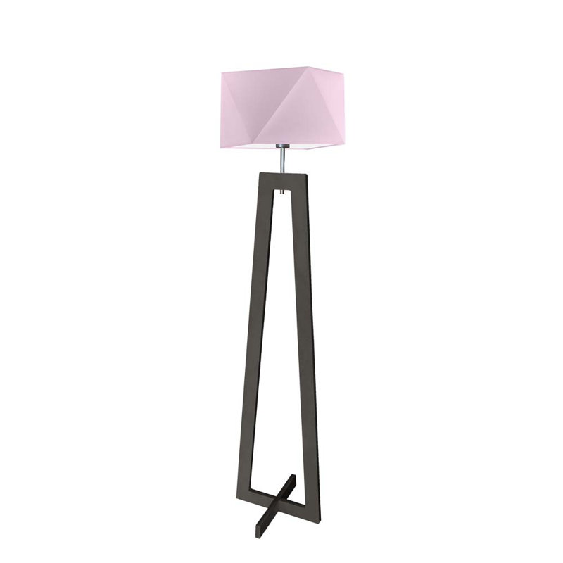 Ayaab 152cm Traditional Floor Lamp, Ebony, Light Violet