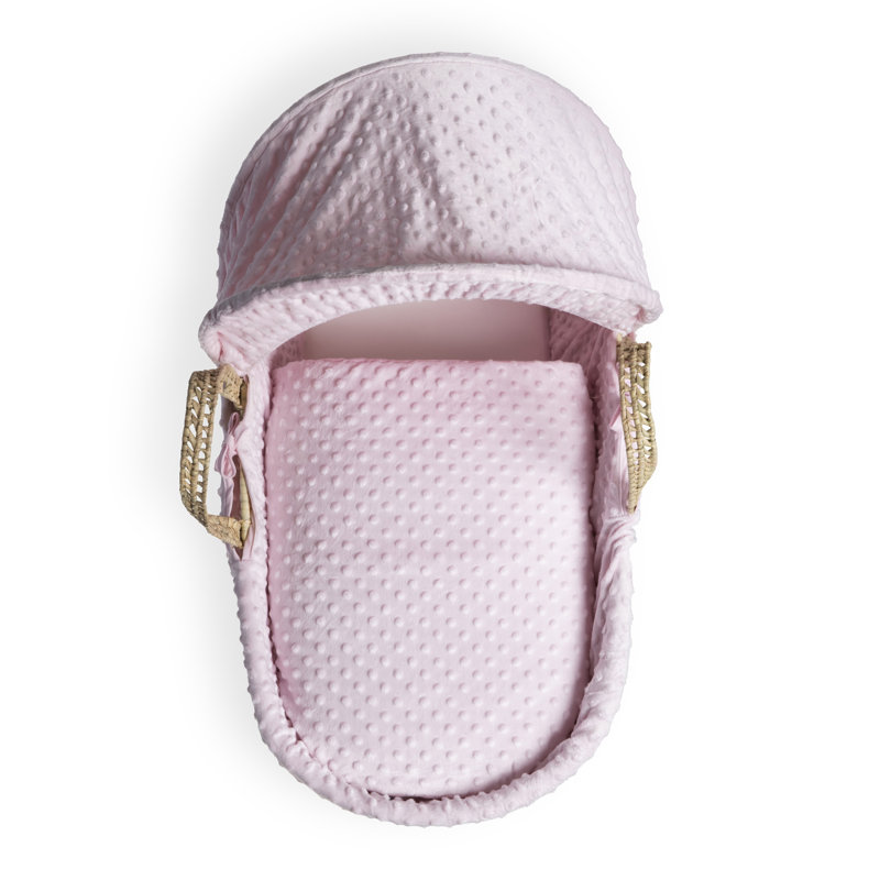 Dimple Palm Moses Basket, Pink