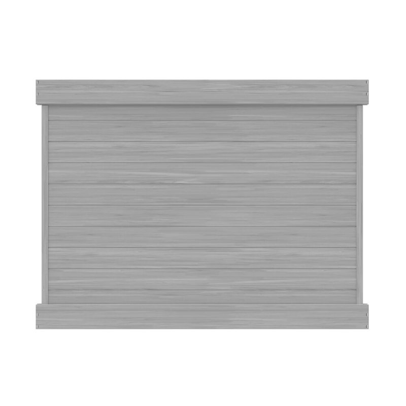 Horizontal Fence Driftwood Vinyl Privacy Panel Kit, 70.5" H x 90.75" W x 5" D